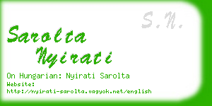 sarolta nyirati business card